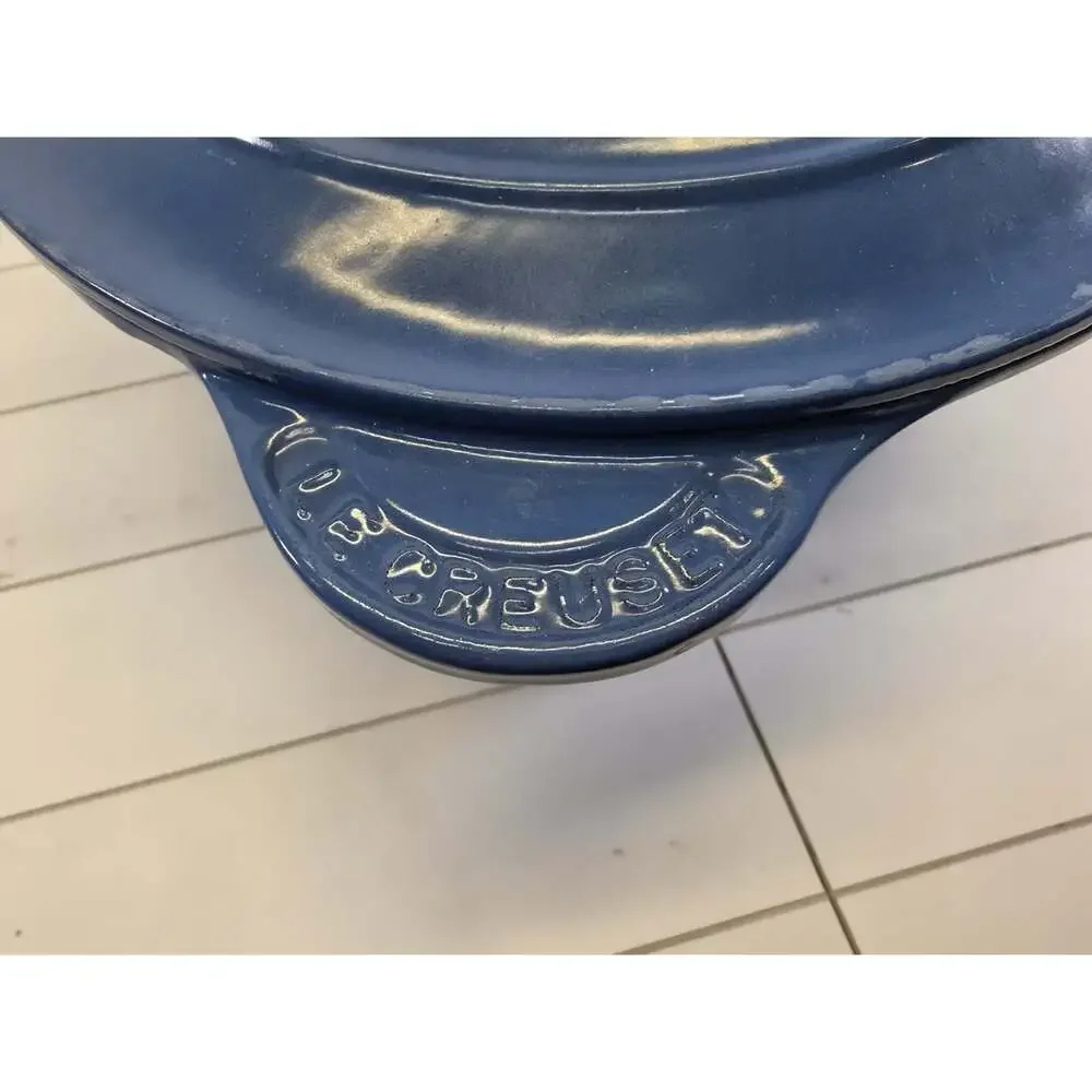 Le Creuset 2 3/4 QT Saucepan #20 Cast Iron Pot Blue W Phenolic Handle *READ!**
